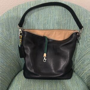 Consuela Black and Tan Hobo Bag WITH Matching Wallet!